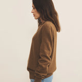 Brown cashmere polo sweater women - side view | Ralph | Linnea Lund
