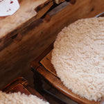 White Round Curly Sheepskin for chair | Linnea Lund