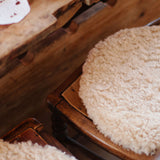 White Round Curly Sheepskin for chair | Linnea Lund