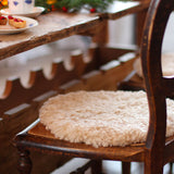 White Round Curly Sheepskin for chair | Linnea Lund 