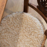 Round Curly Sheepskin - White