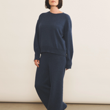 Cashmere sweater women blue - look | Sarah | Linnea Lund