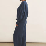 Cashmere sweater women blue - side view | Sarah | Linnea Lund