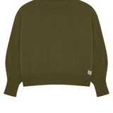 kaki cashmere sweater women - front view | Sarah | Linnea Lund