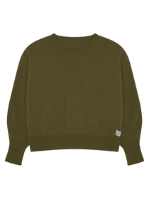 kaki cashmere sweater women - front view | Sarah | Linnea Lund