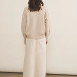 Cream cashmere sweater women - back view | Sarah | Linnea Lund
