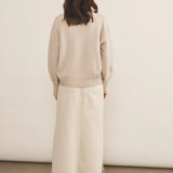 Cream cashmere sweater women - back view | Sarah | Linnea Lund