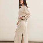 Cream cashmere sweater women - side view | Sarah | Linnea Lund