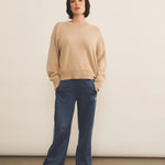 Beige sand cashmere sweater women - look | Sarah | Linnea Lund