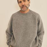 Grey men cashmere sweater - front view | Sergio | Linnea Lund