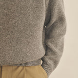 Grey men cashmere sweater - focus fabric | Sergio | Linnea Lund