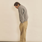 Grey men cashmere sweater - side view | Sergio | Linnea Lund