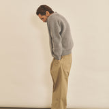 Grey men cashmere sweater - side view | Sergio | Linnea Lund