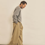 Grey men cashmere sweater - front view right | Sergio | Linnea Lund