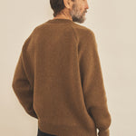 Brown men cashmere sweater - back view | Sergio | Linnea Lund