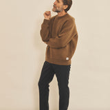 Brown men cashmere sweater - side view | Sergio | Linnea Lund
