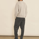 Light grey men cashmere sweater - back view | Sergio | Linnea Lund