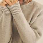 Light grey men cashmere sweater - focus fabric | Sergio | Linnea Lund