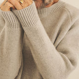 Light grey men cashmere sweater - focus fabric | Sergio | Linnea Lund