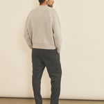 Cashmere sweater men light grey color - back look view | Sergio | Linnea Lund