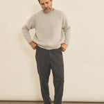 Cashmere sweater men light grey color - look view | Sergio | Linnea Lund