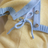 Baby cashmere leggings yellow, close-up | Sienna | Linnea Lund