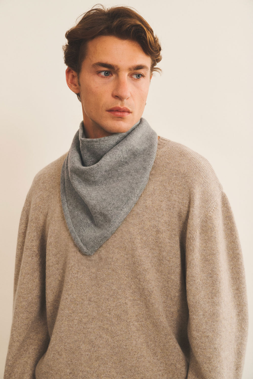 grey cashmere bandana unisex | Stella | Linnea Lund