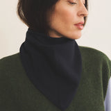 Midnight Blue cashmere bandana women - front view | Stella | Linnea Lund