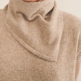 Cashmere bandana women beige - front view | Stella | Linnea Lund