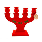 Swedish Hand-painted Red Candle Holder | Linnea Lund