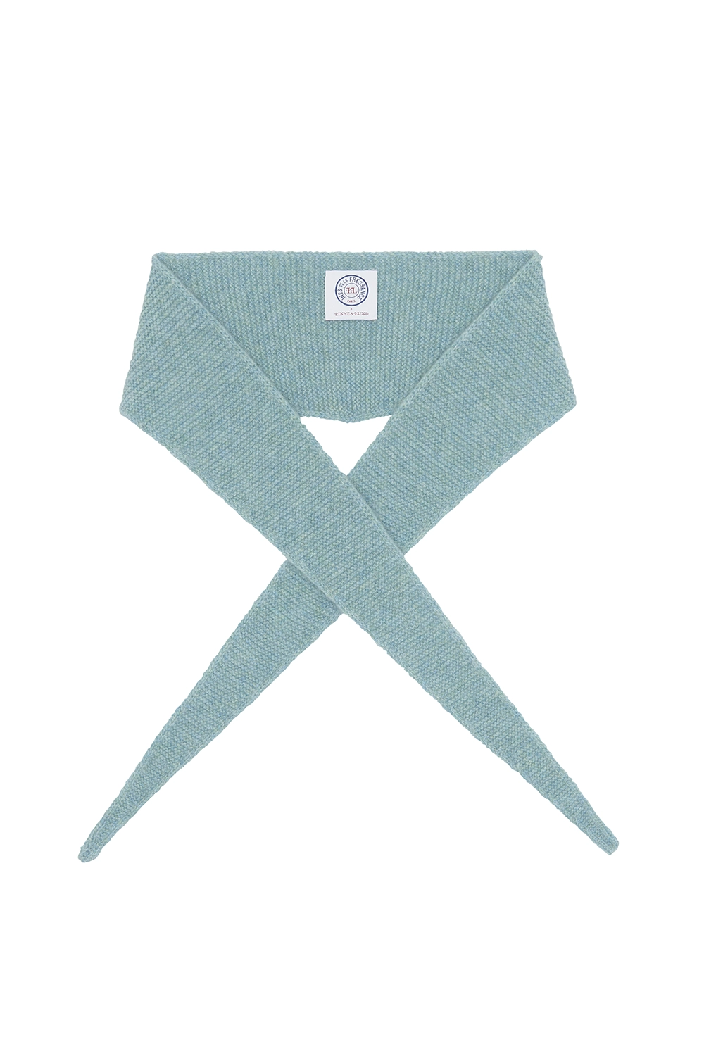 Aqua color cashmere sophie scarf bandana - packshot | Violette | Ines de la Fressange x Linnea Lund