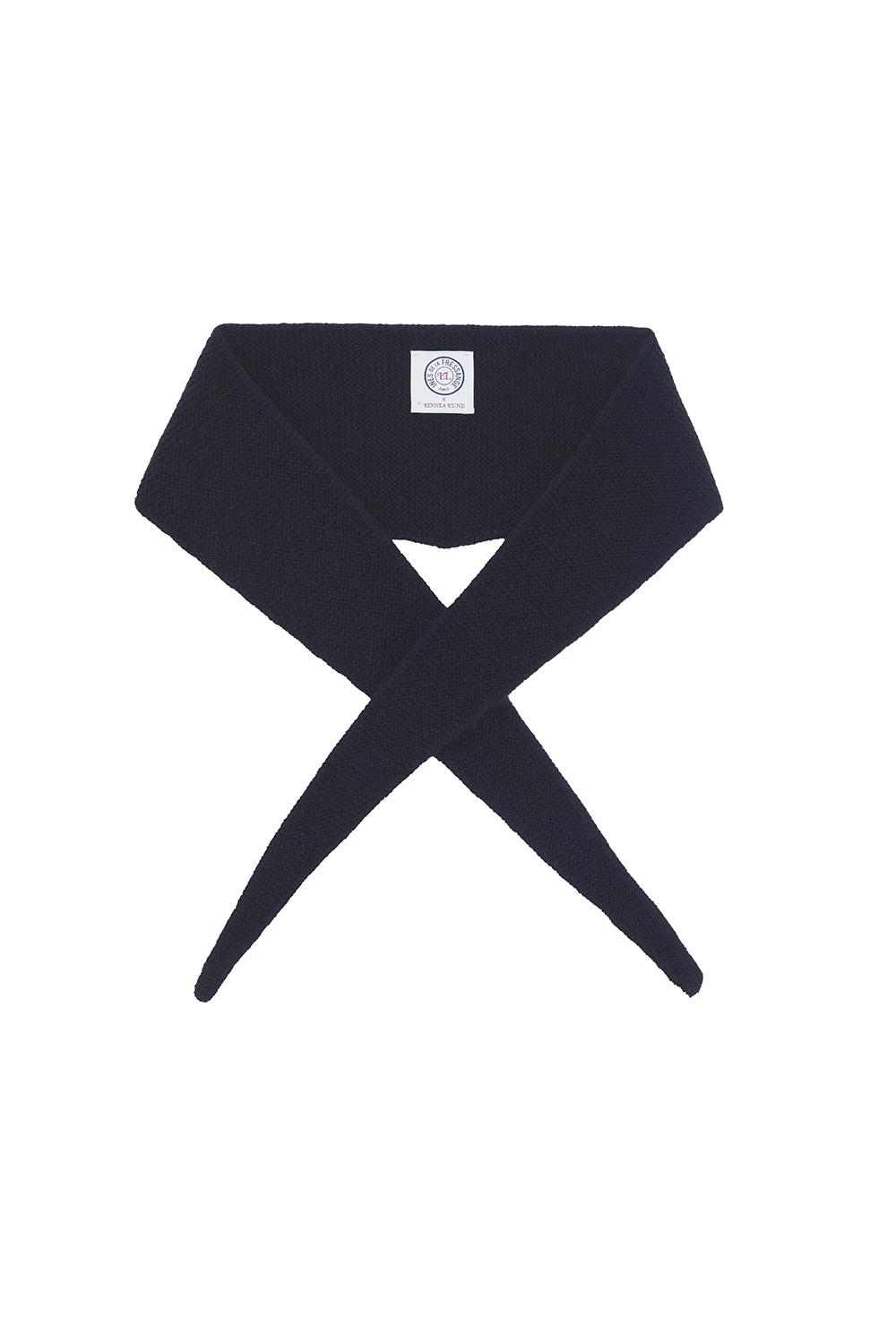 Navy blue cashmere sophie scarf bandana - packshot | Violette | Ines de la Fressange x Linnea Lund