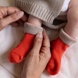 Baby cashmere socks in orange | Alice | Linnea Lund
