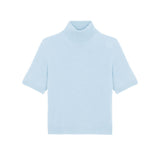 Women turtleneck cashmere t-shirt light blue | Alvina | Linnea Lund