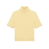 Women turtleneck cashmere t-shirt yellow | Alvina | Linnea Lund