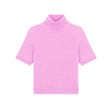 Women turtleneck cashmere t-shirt pink | Alvina | Linnea Lund