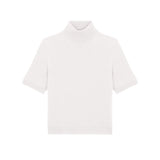 Women turtleneck cashmere t-shirt white | Alvina | Linnea Lund
