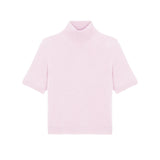 Women turtleneck cashmere t-shirt light pink | Alvina | Linnea Lund