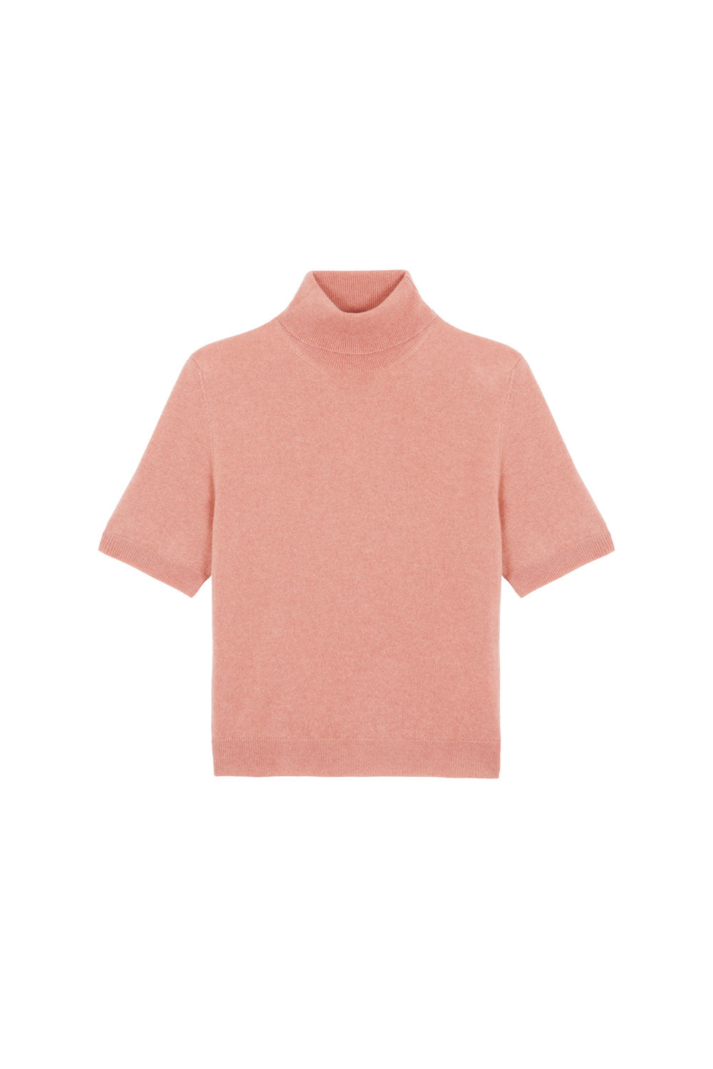 Women turtleneck cashmere t-shirt rose gold | Alvina | Linnea Lund