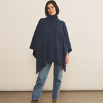 blue cashmere poncho women - look | Angela | Linnea Lund