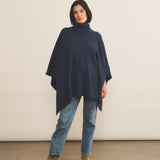 blue cashmere poncho women - look | Angela | Linnea Lund