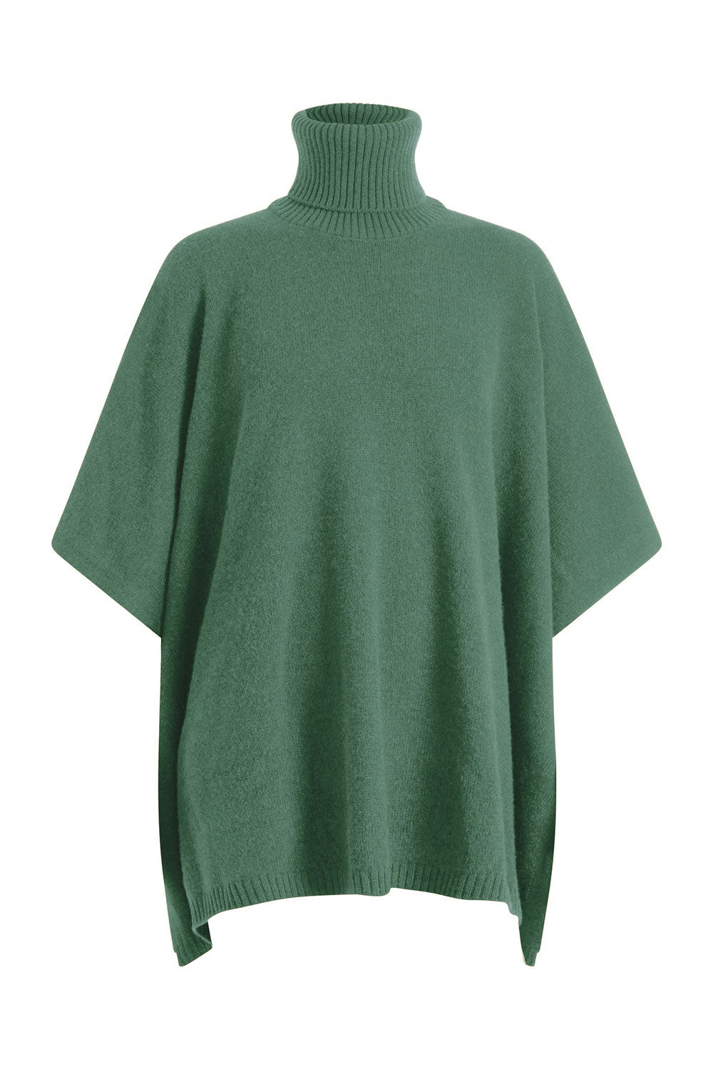 Green cashmere poncho - packshot | Angela | Linnea Lund