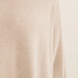 beige cashmere poncho women - focus fabric | Angela | Linnea Lund