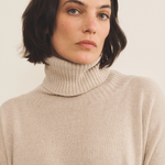 beige cashmere poncho women - focus | Angela | Linnea Lund