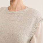 Cashmere sleeveless cardigan women grey - focus fabric | Berit | Linnea Lund