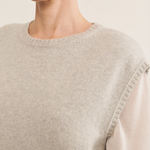 Cashmere sleeveless cardigan women grey - focus | Berit | Linnea Lund