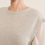 Cashmere sleeveless cardigan women grey - focus | Berit | Linnea Lund