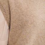 Cashmere sleeveless cardigan women beige - focus | Berit | Linnea Lund