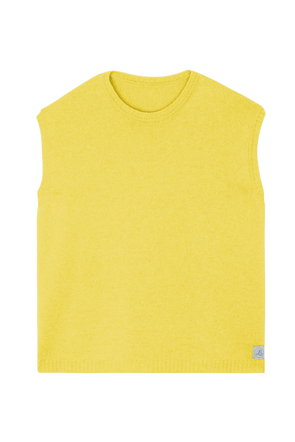 flash yellow cashmere sleeveless sweater men | Berit | Linnea Lund