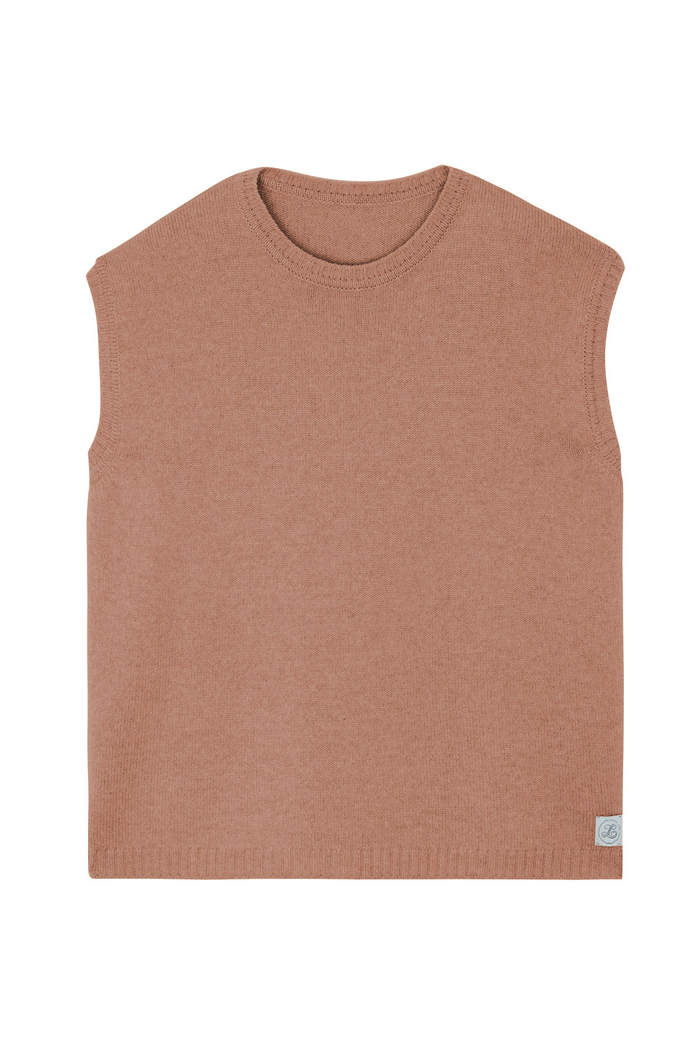 rose gold sleeveless cashmere sweater women | Berit | Linnea Lund